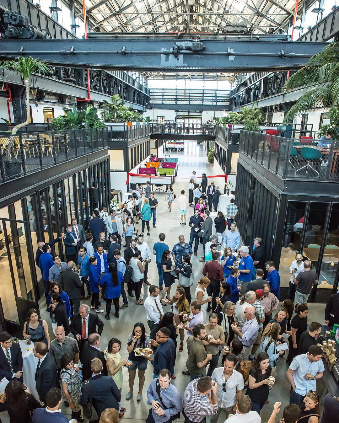 people gathering in the new lab