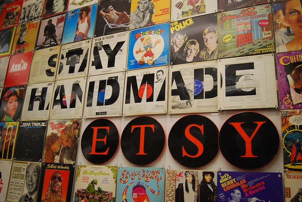 handmade designs made by artists and sold on Etsy