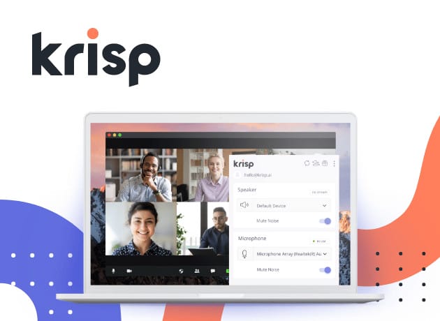 Screenshot of Krisp, highlighting its user-friendly video call functionality for connecting with friends online.