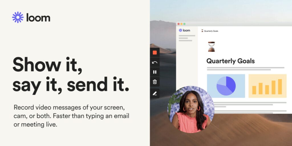 Image illustrating innovative communication methods: "show it, say it, send it" for enhanced remote collaboration.